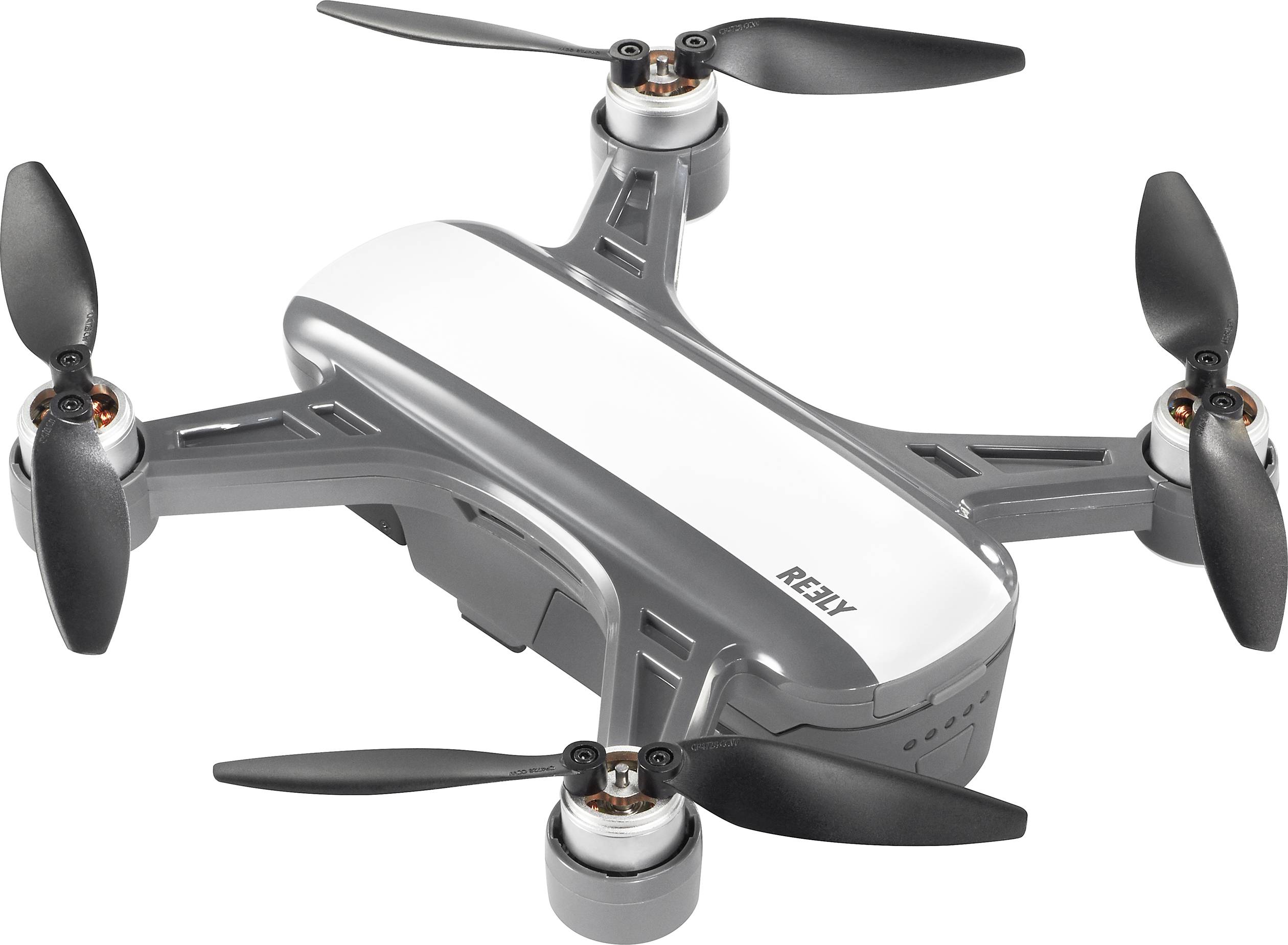 Drone quadricoptère Reely GeNii Mini prêt à voler (RtF) prises de vue aériennes blanc-gris