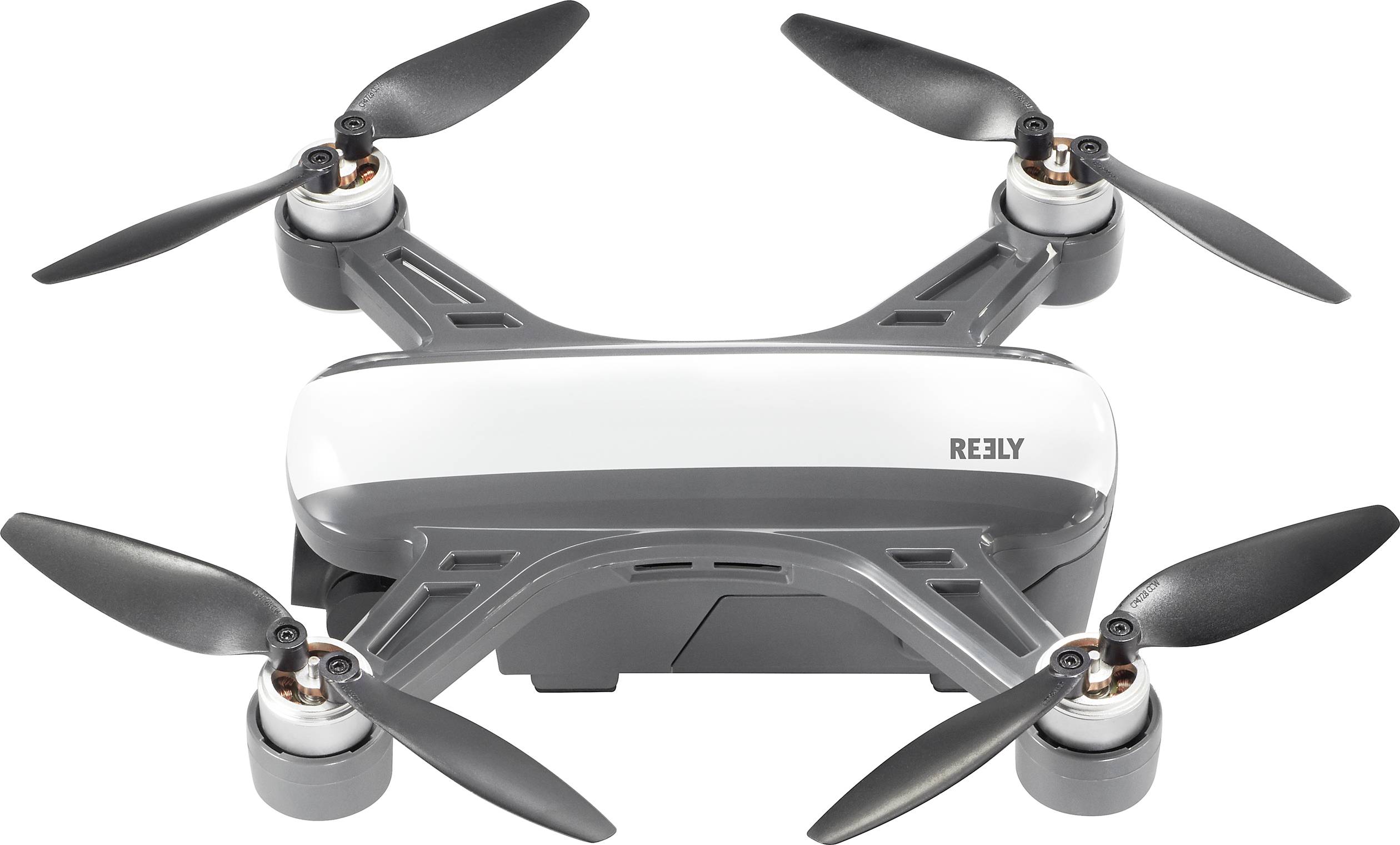 Drone quadricoptère Reely GeNii Mini prêt à voler (RtF) prises de vue aériennes blanc-gris