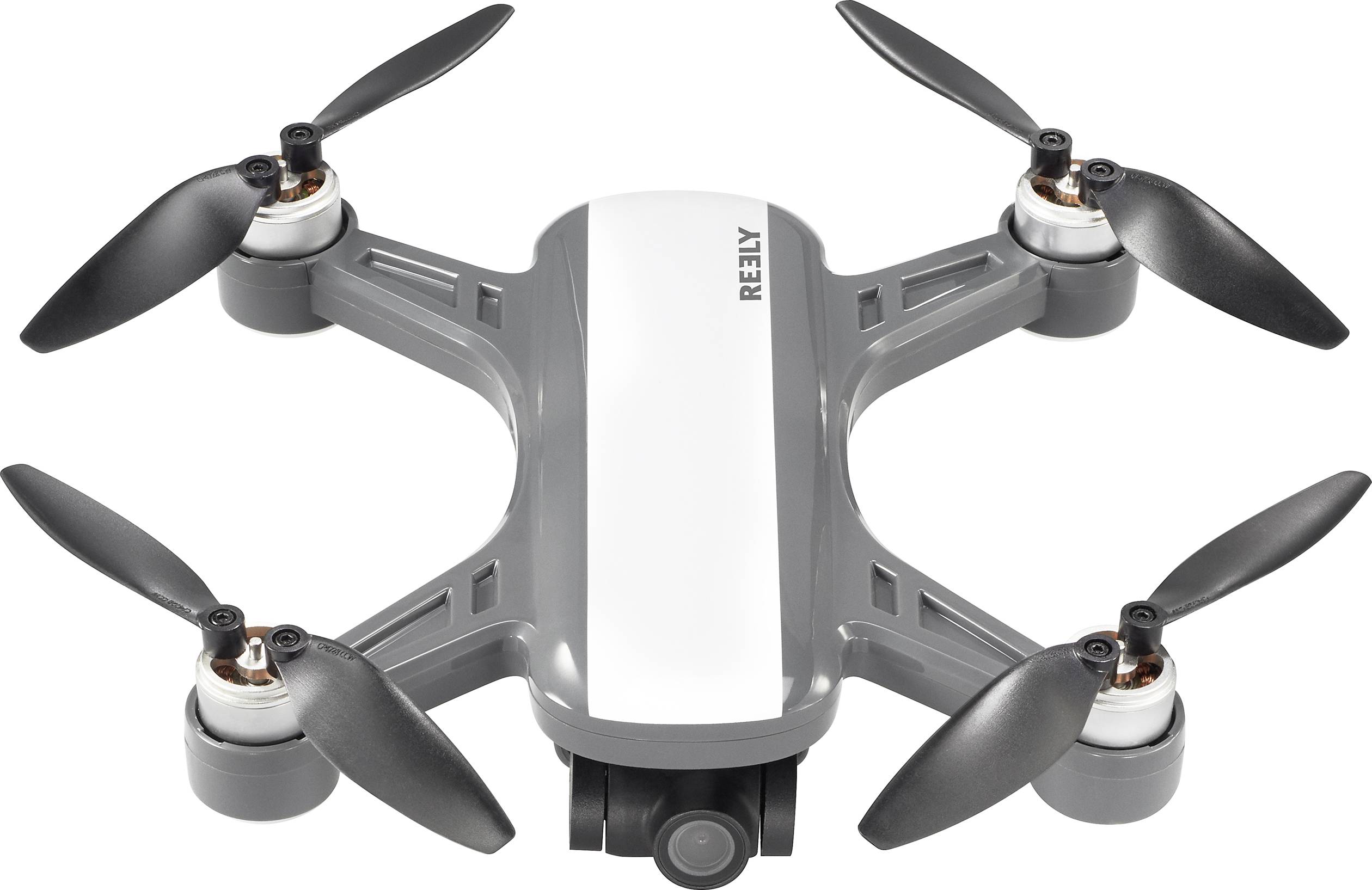 Drone quadricoptère Reely GeNii Mini prêt à voler (RtF) prises de vue aériennes blanc-gris