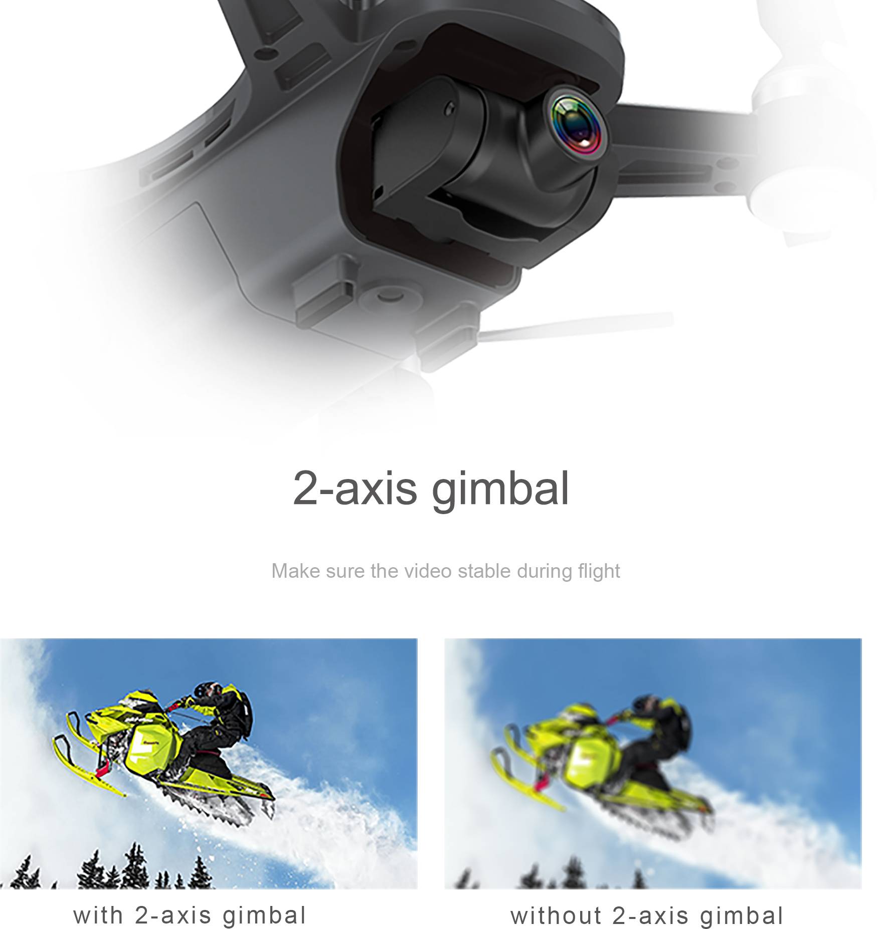 Drone quadricoptère Reely GeNii Mini prêt à voler (RtF) prises de vue aériennes blanc-gris