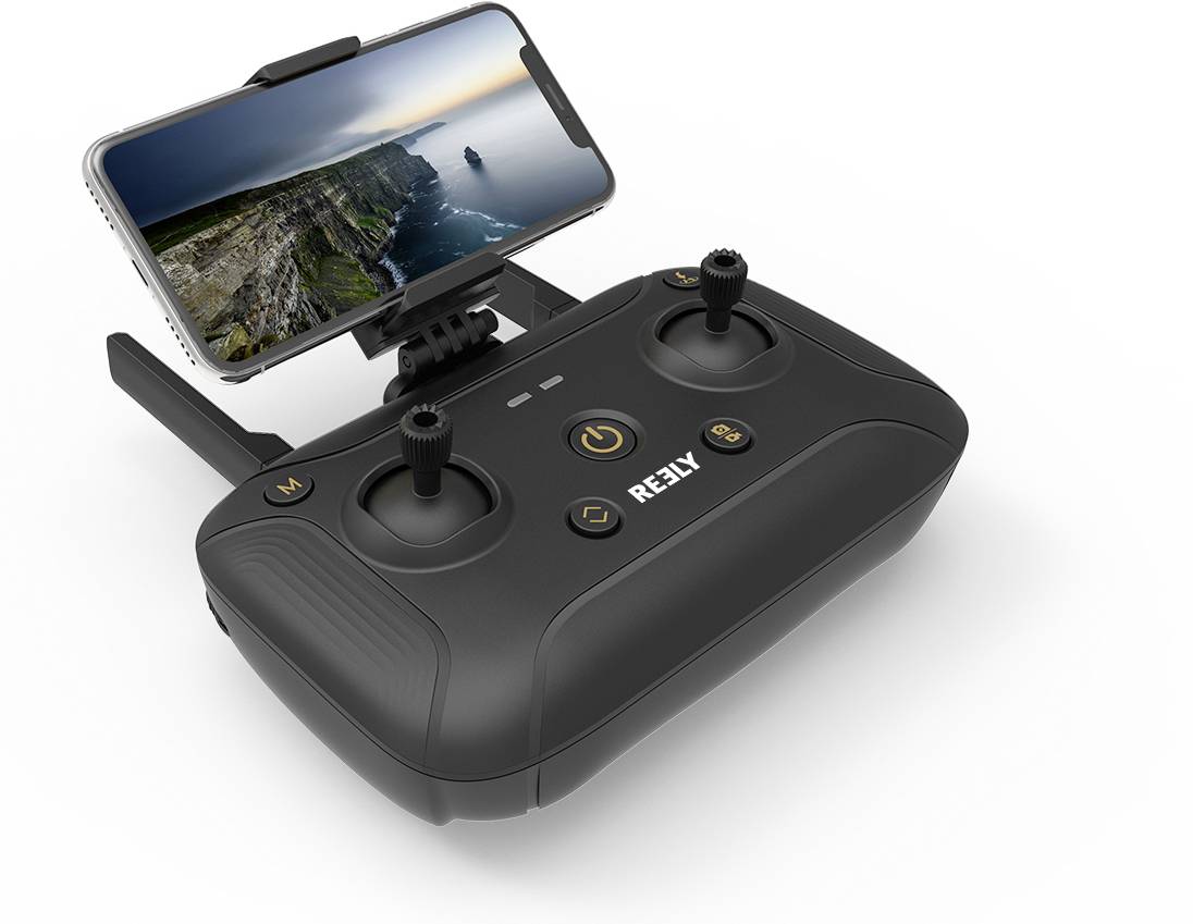 Drone quadricoptère Reely GeNii Mini prêt à voler (RtF) prises de vue aériennes blanc-gris