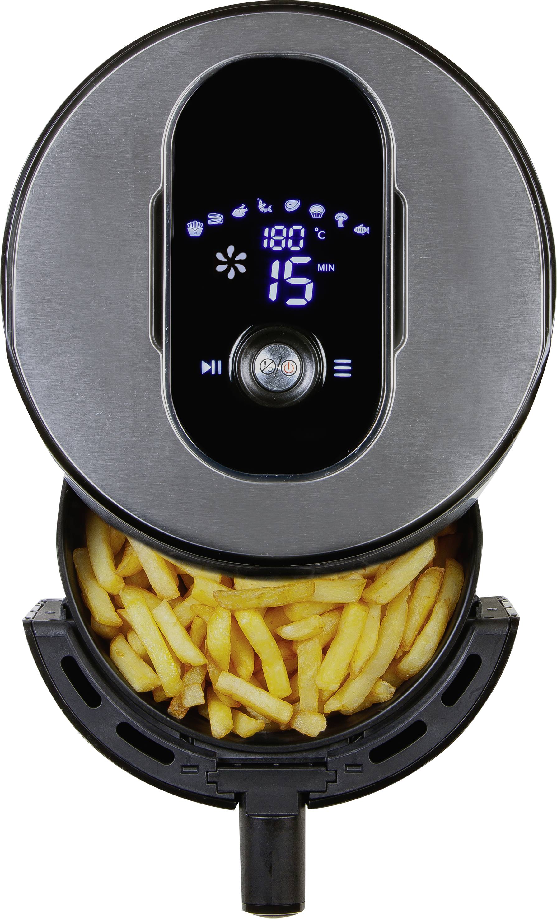 DOMO Deli-Freyer XL Friteuse 4 l fonction minuteur, avec écran, boîtier Cool-Touch, revêtement anti-adhésif, protection contre la
