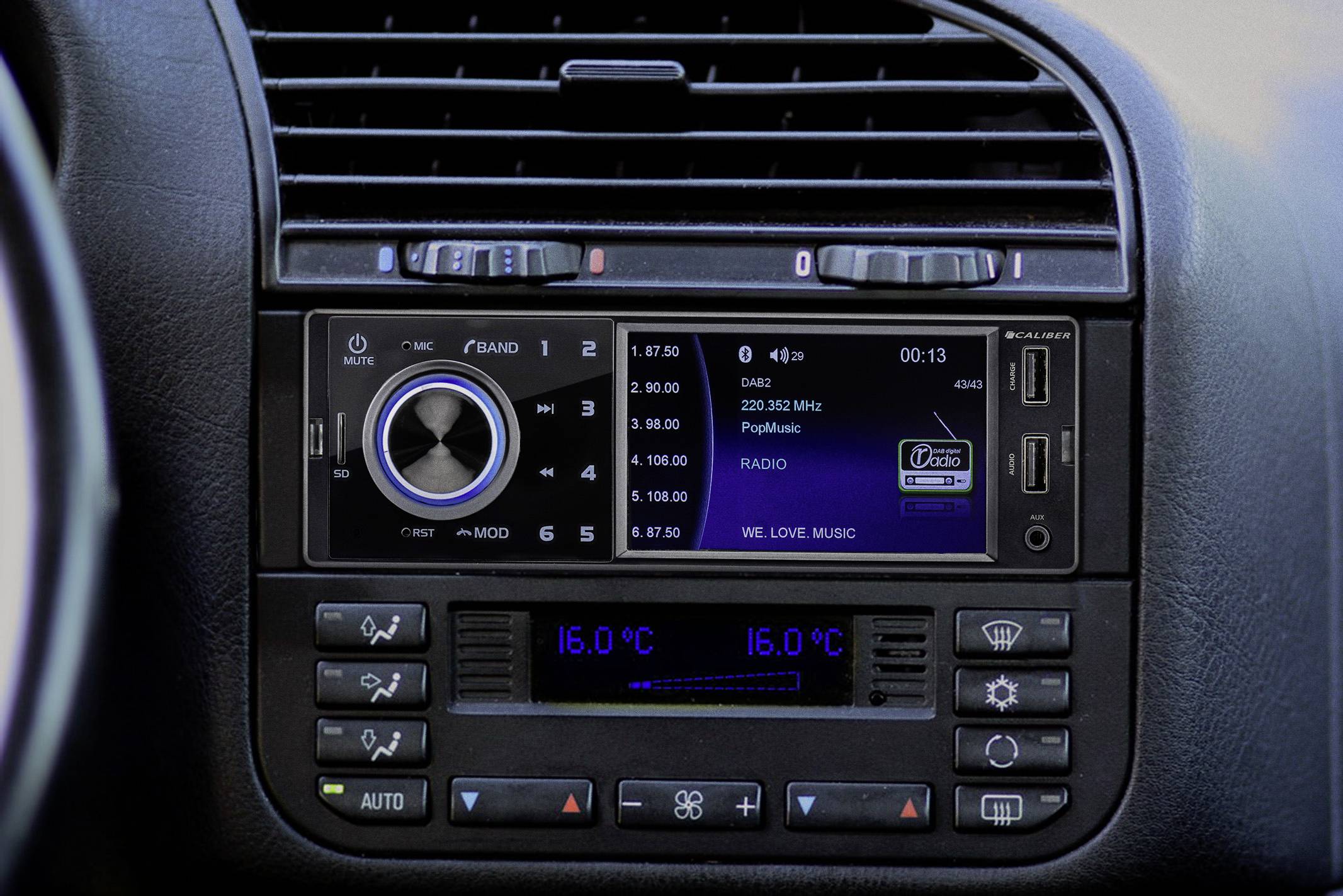 Caliber RMD402DAB-BT Autoradio tuner DAB+, kit mains libres bluetooth