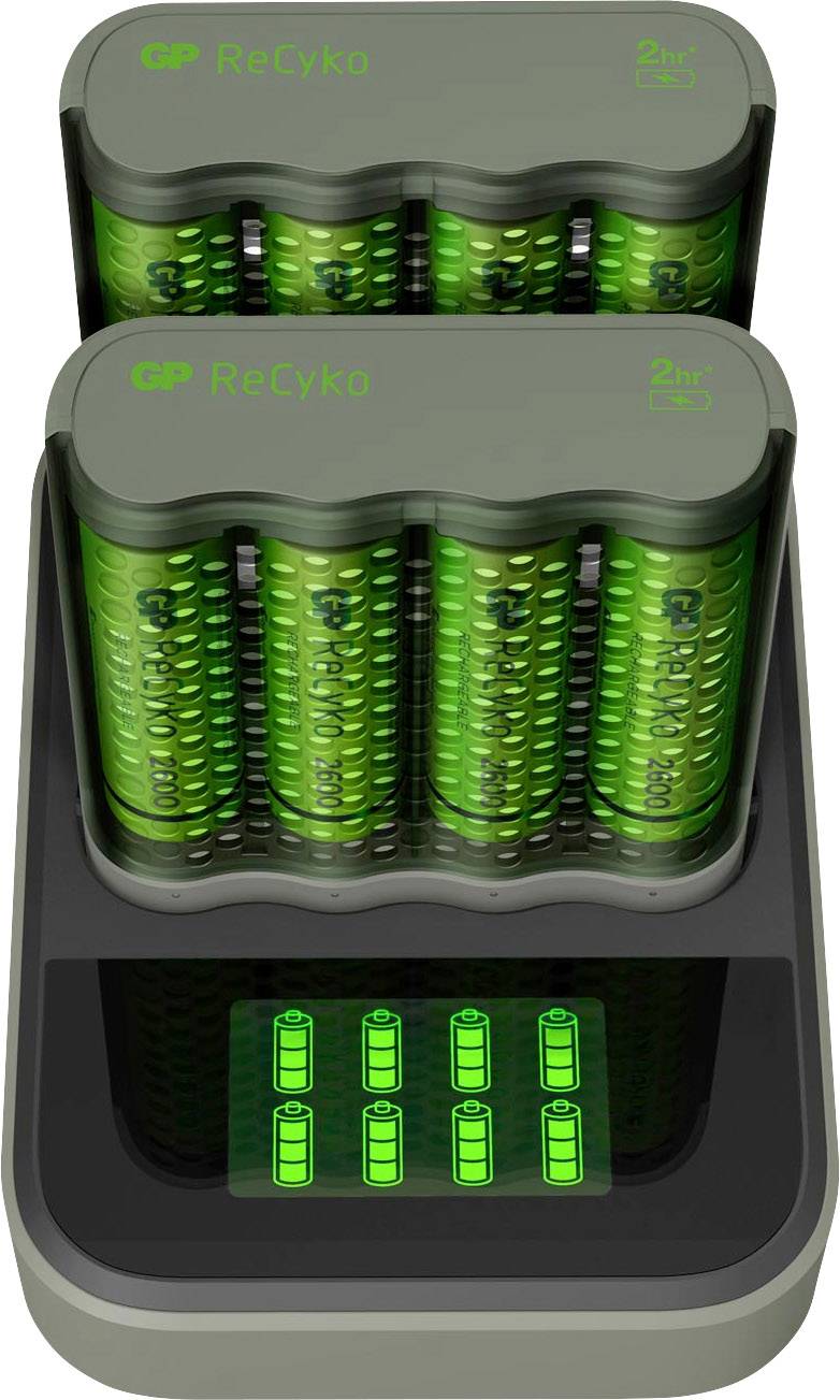 GP GPRCKCHM451D523 Chargeur de piles rondes NiMH LR03 (AAA), LR6 (AA)