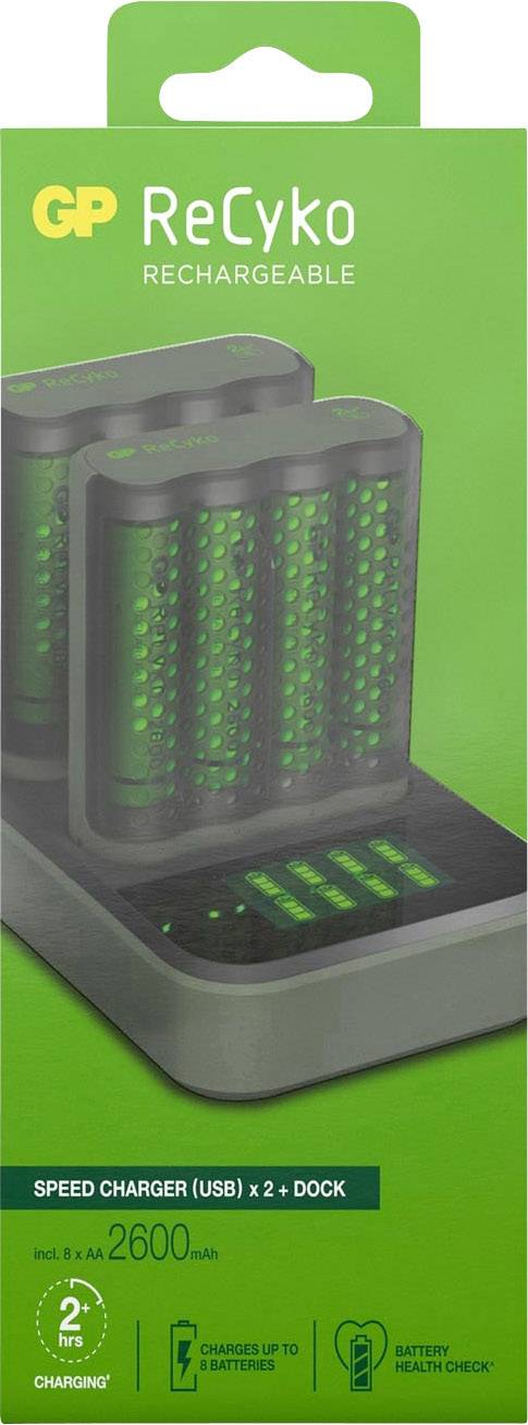 GP GPRCKCHM451D523 Chargeur de piles rondes NiMH LR03 (AAA), LR6 (AA)