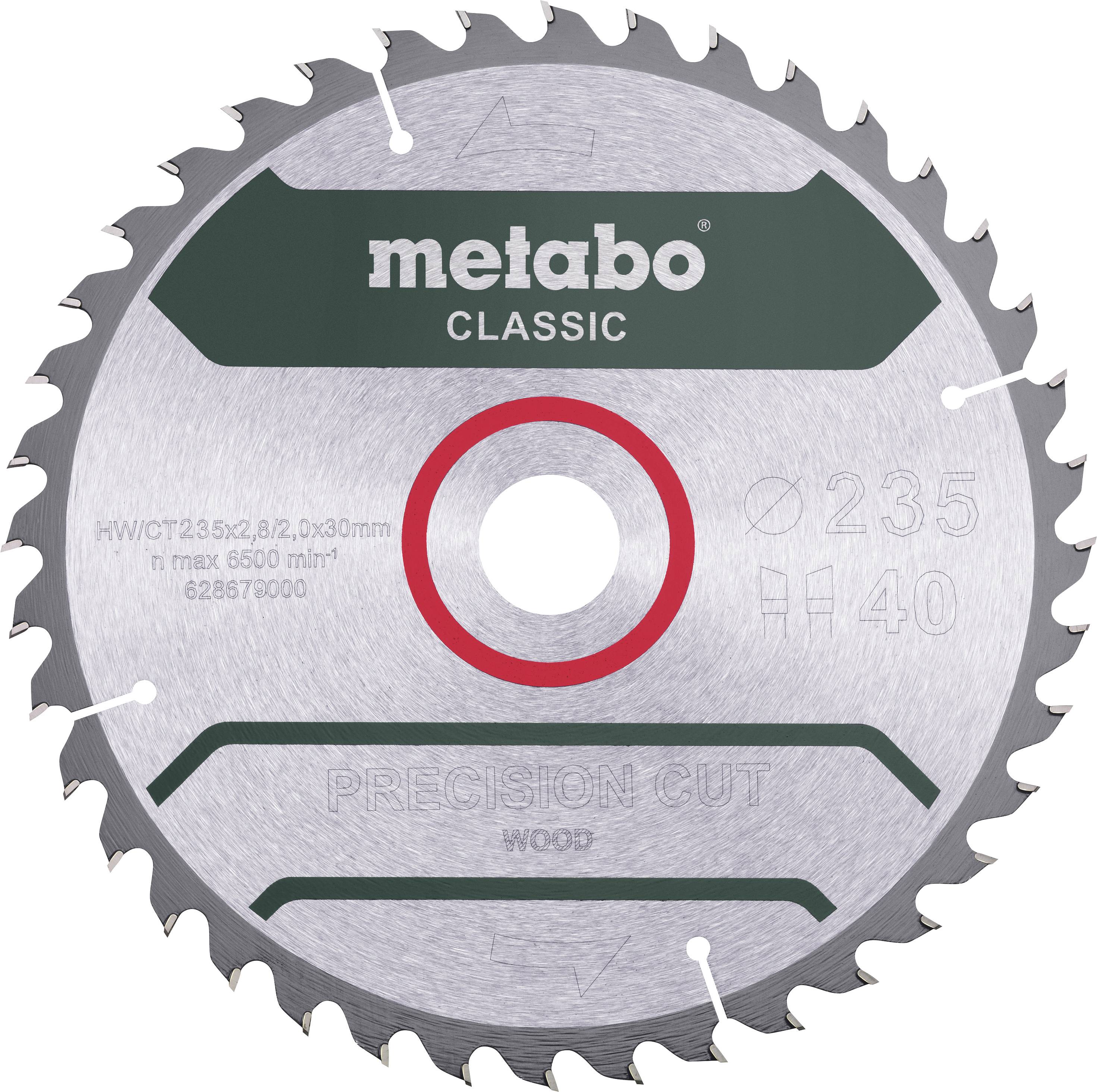 Metabo 628679000 Lame de scie circulaire 235 x 30 x 2 mm Nombre de dents: 40 1 pc(s)