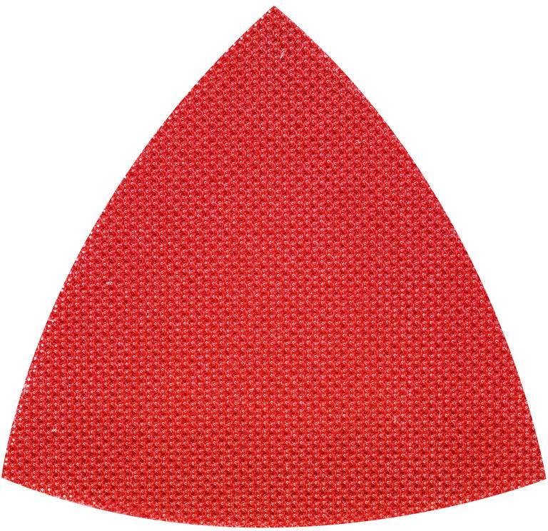 Pièce en forme de coin triangulaire texturé rouge ou de cône sur un fond blanc.