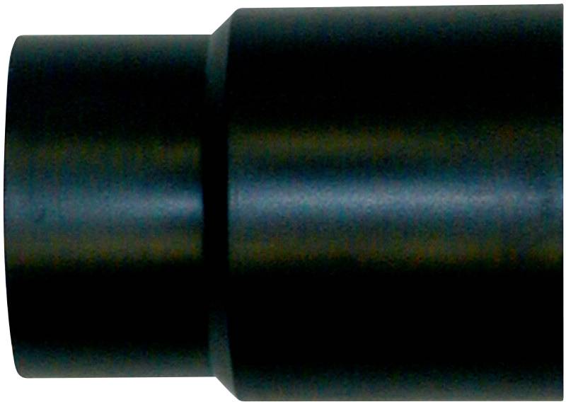 L'image représente une structure métallique cylindrique aux ombres sombres, avec une section plus large à droite et une section plus étroite à gauche.