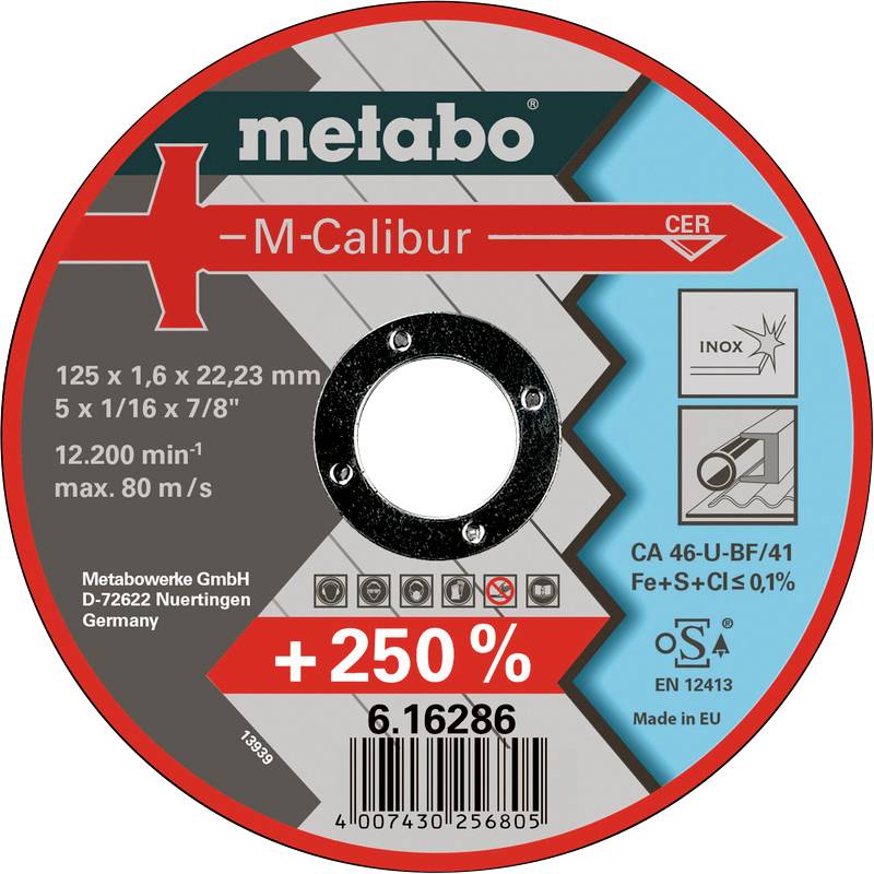 Metabo 616285000 Disque à tronçonner 115 mm 25 pc(s) acier