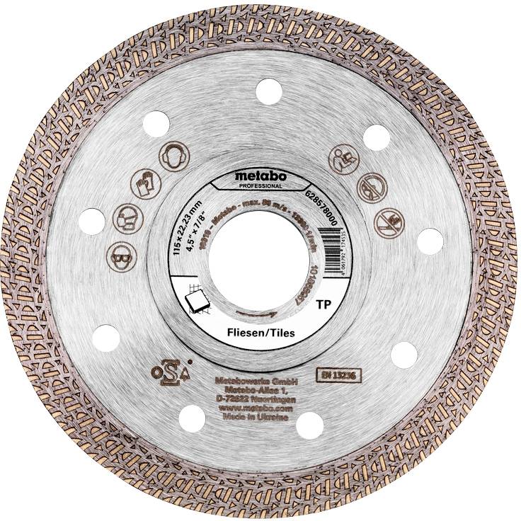 Metabo 628578000 Disque à tronçonner diamanté Diamètre 115 mm Ø de perçage 22.23 mm 1 pc(s)