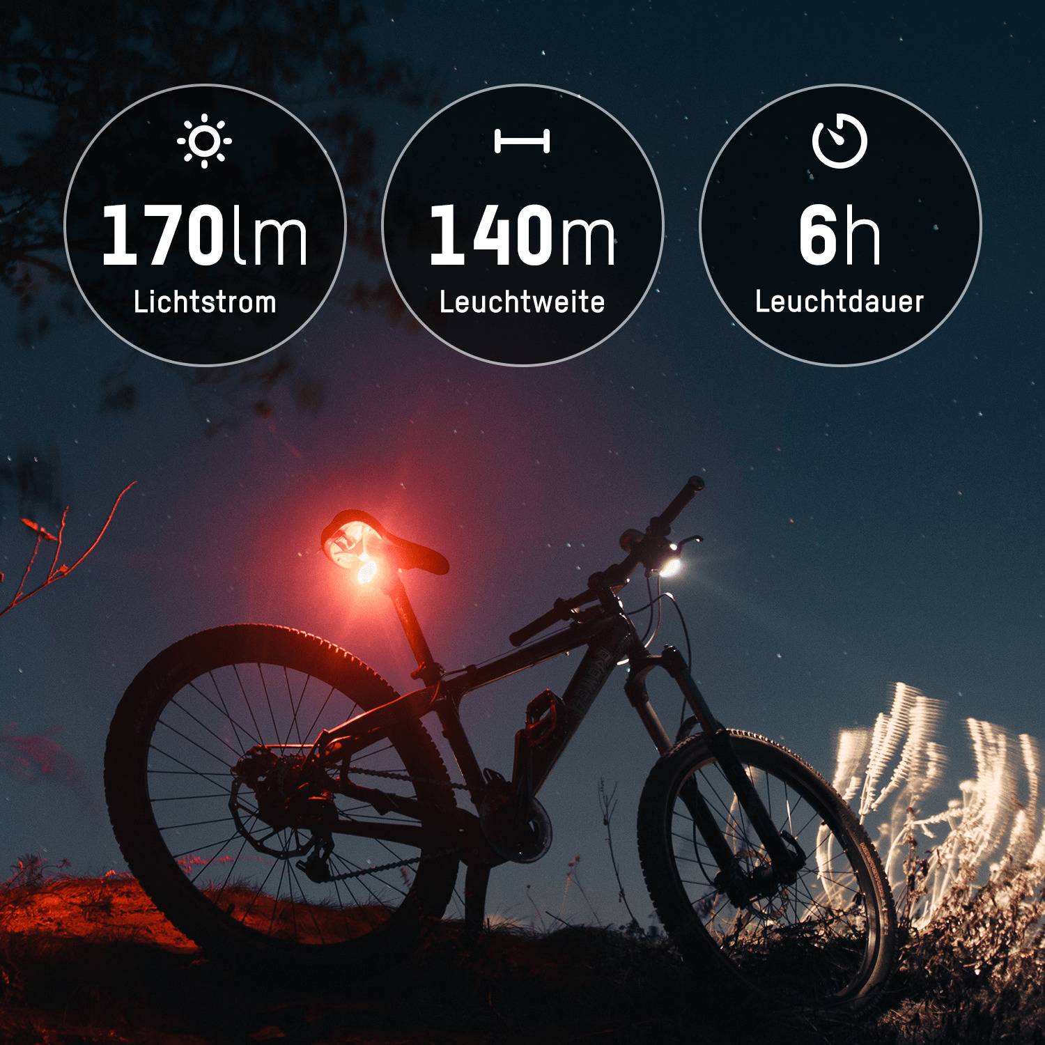 Ansmann Kit d'éclairage de vélo Fahrradlicht Set