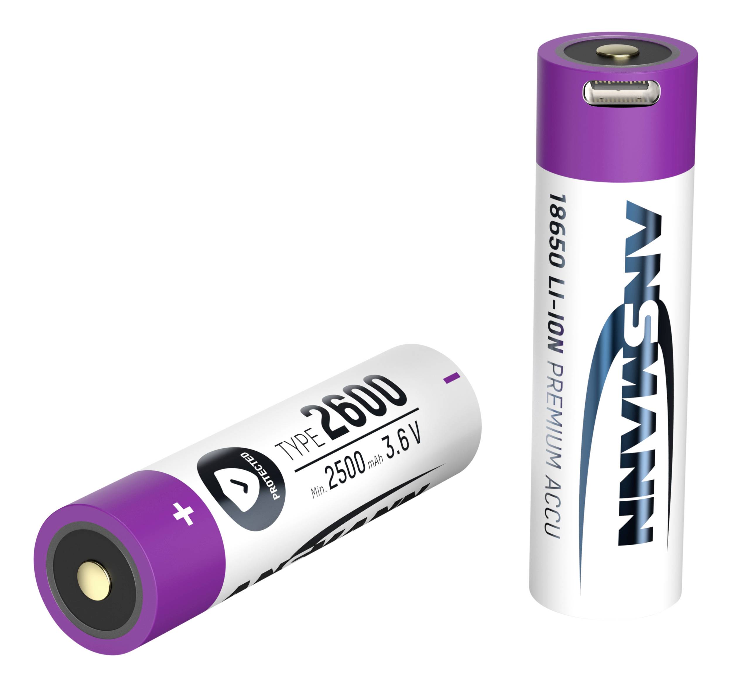 Ansmann 18650-2,6 Batterie USB-C® 18650 Li-Ion 3.7 V 2600 mAh 1 pc(s)