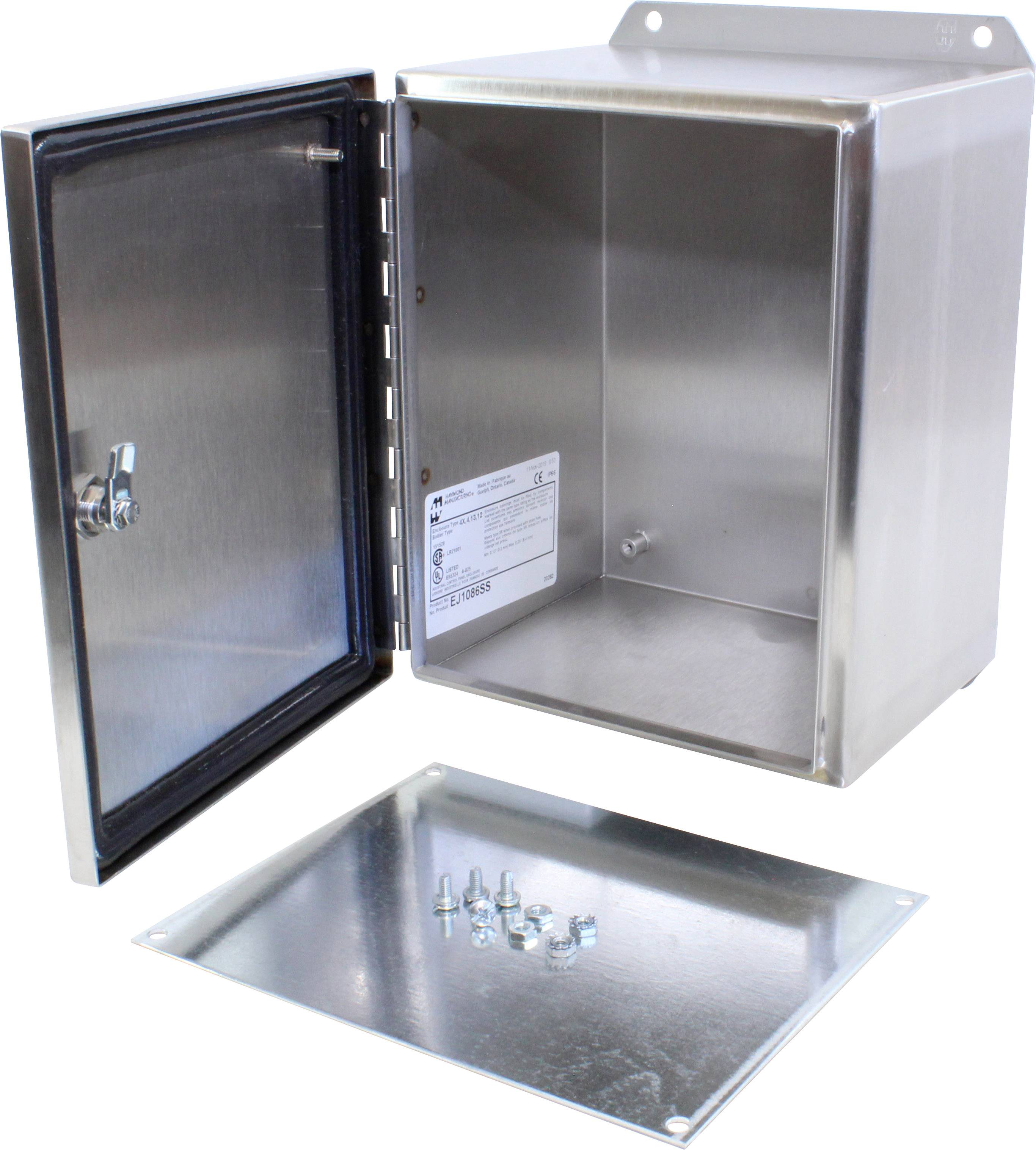 Hammond Electronics Boîtier mural 254 x 203 x 152 acier inoxydable acier inoxydable 1 pc(s)