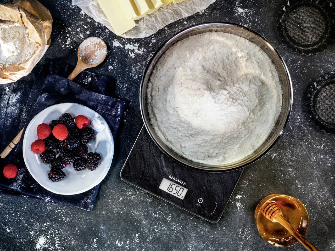 Soehnle Page Compact 300 Slate Balance de cuisine numérique anthracite 200 x 150 x 13