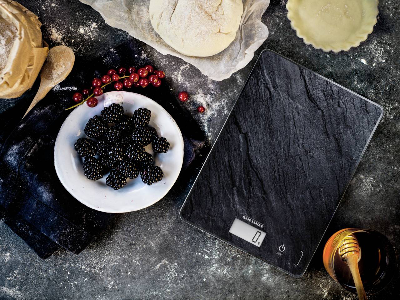 Soehnle Page Compact 300 Slate Balance de cuisine numérique anthracite 200 x 150 x 13
