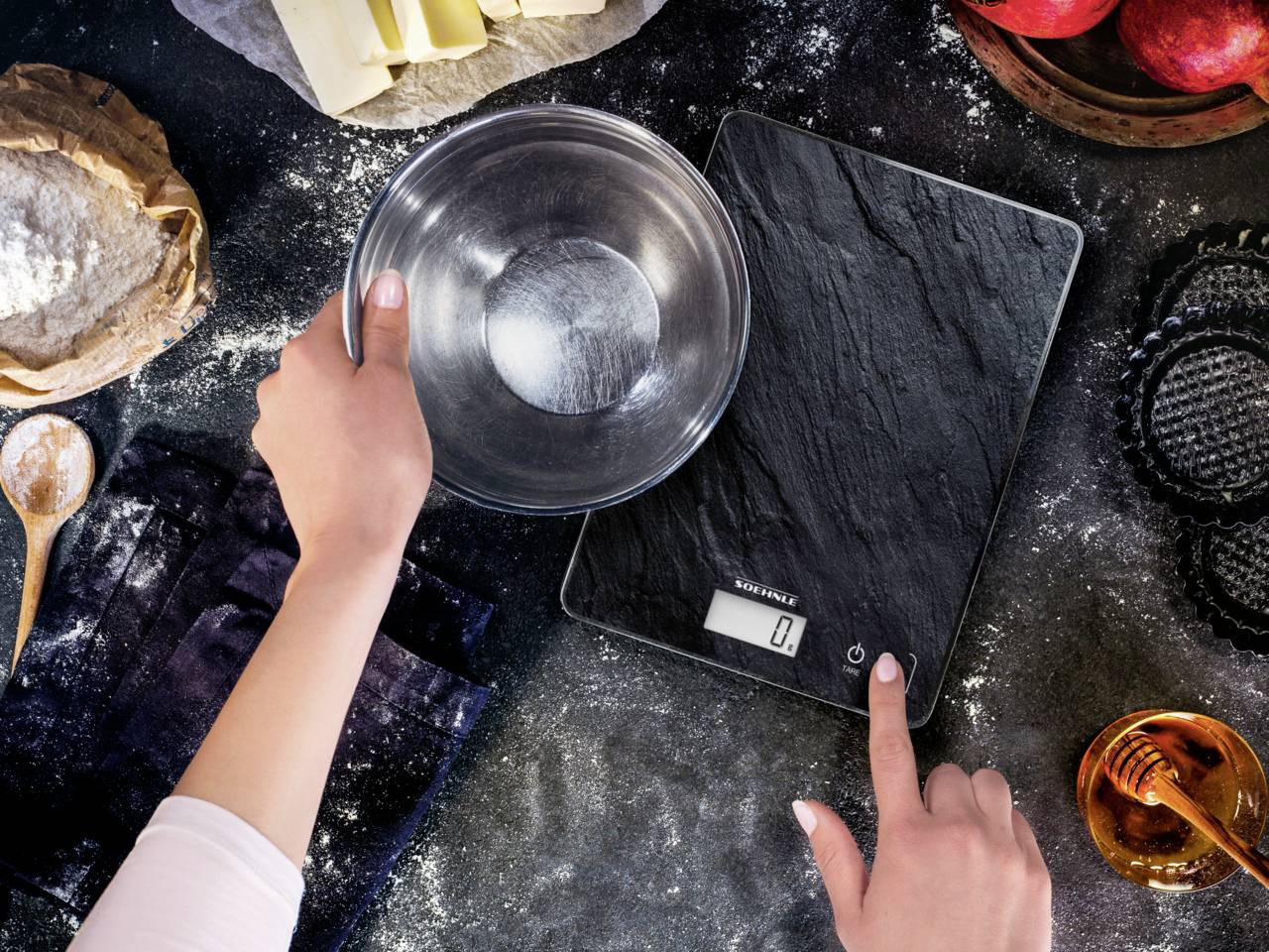 Soehnle Page Compact 300 Slate Balance de cuisine numérique anthracite 200 x 150 x 13