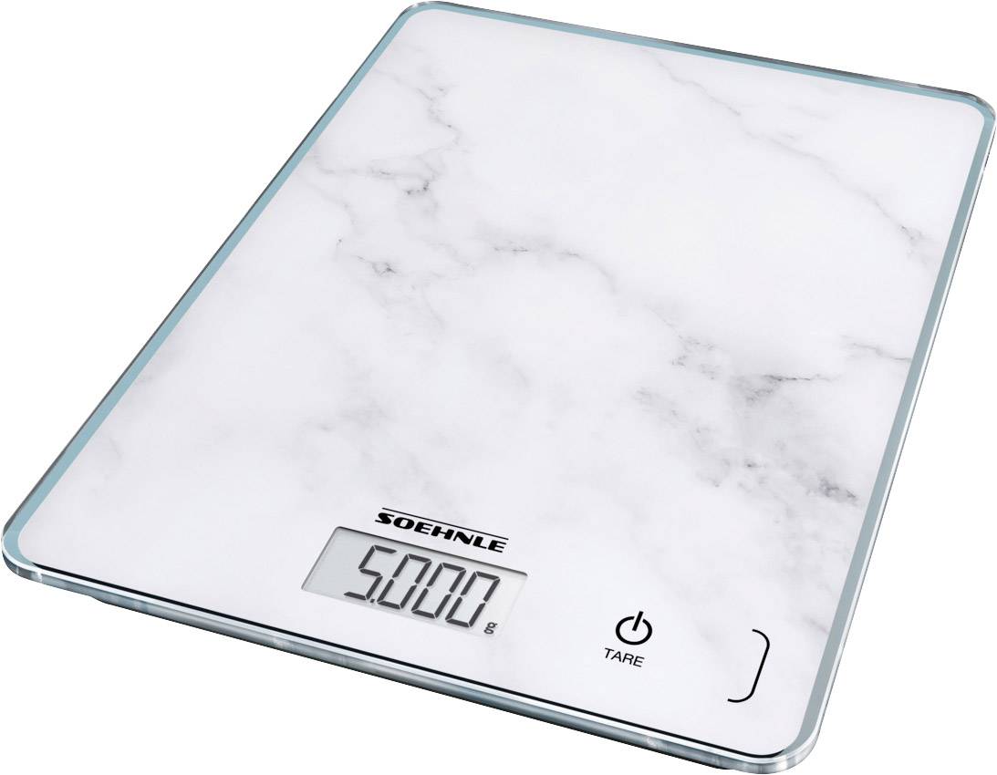 Soehnle Page Compact 300 Marble Balance de cuisine numérique gris 200 x 150 x 13