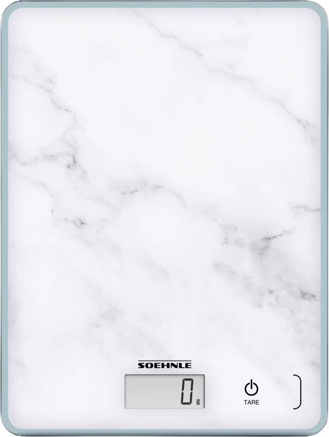 Soehnle Page Compact 300 Marble Balance de cuisine numérique gris 200 x 150 x 13