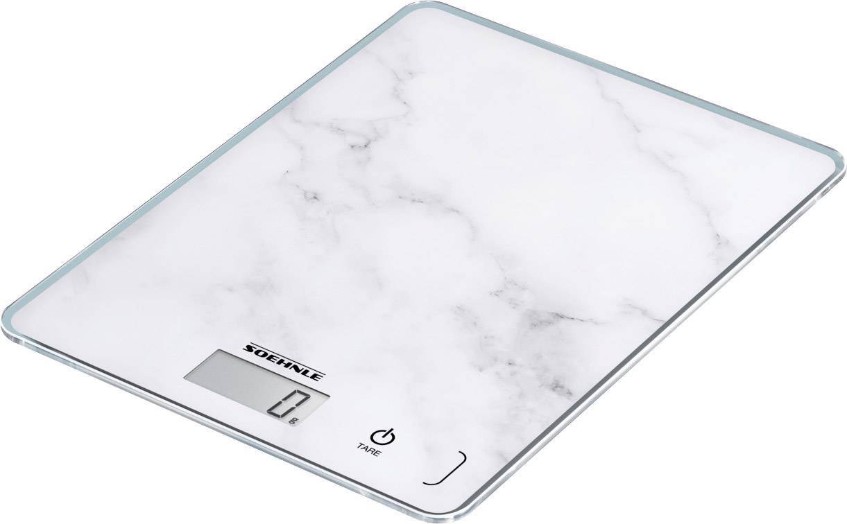 Soehnle Page Compact 300 Marble Balance de cuisine numérique gris 200 x 150 x 13