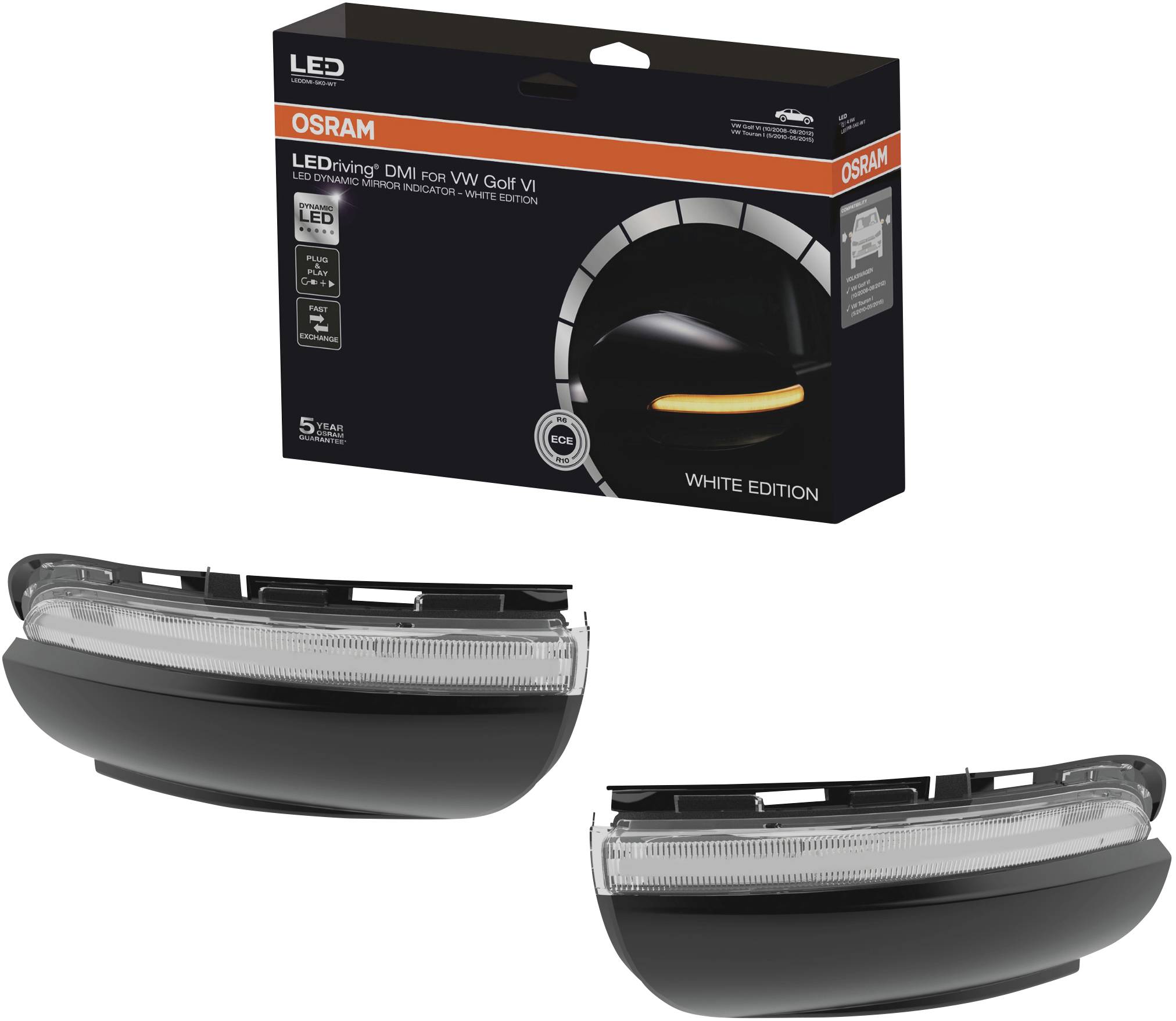 OSRAM LEDDMI 5K0 WT S LEDriving® White Edition Clignotant de rétroviseur Volkswagen Volkswagen Golf VI, Volkswagen Touran