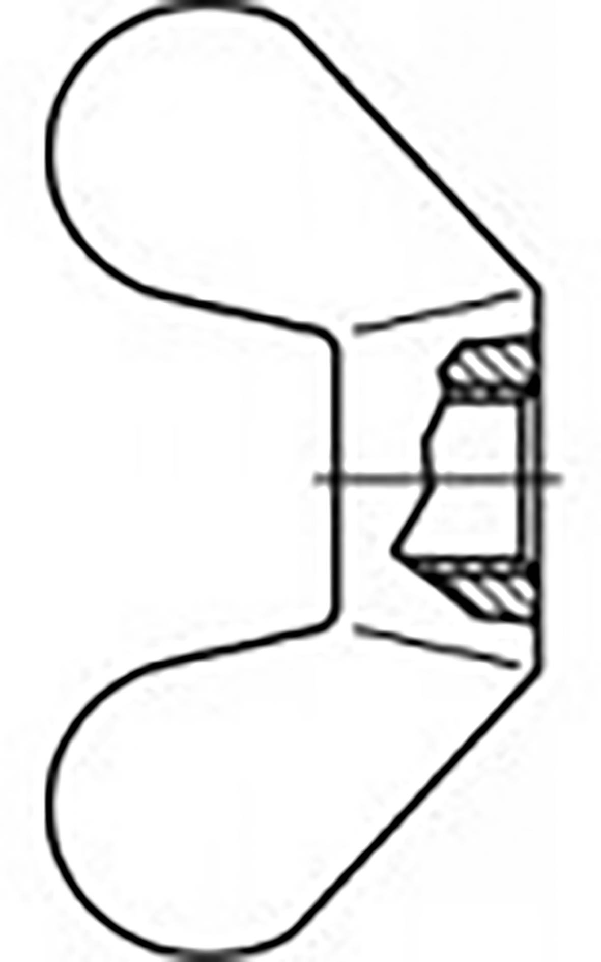 TOOLCRAFT TO-6854595 Écrou à oreilles M4 DIN 315 Fonte malléable galvanisé 100 pc(s)