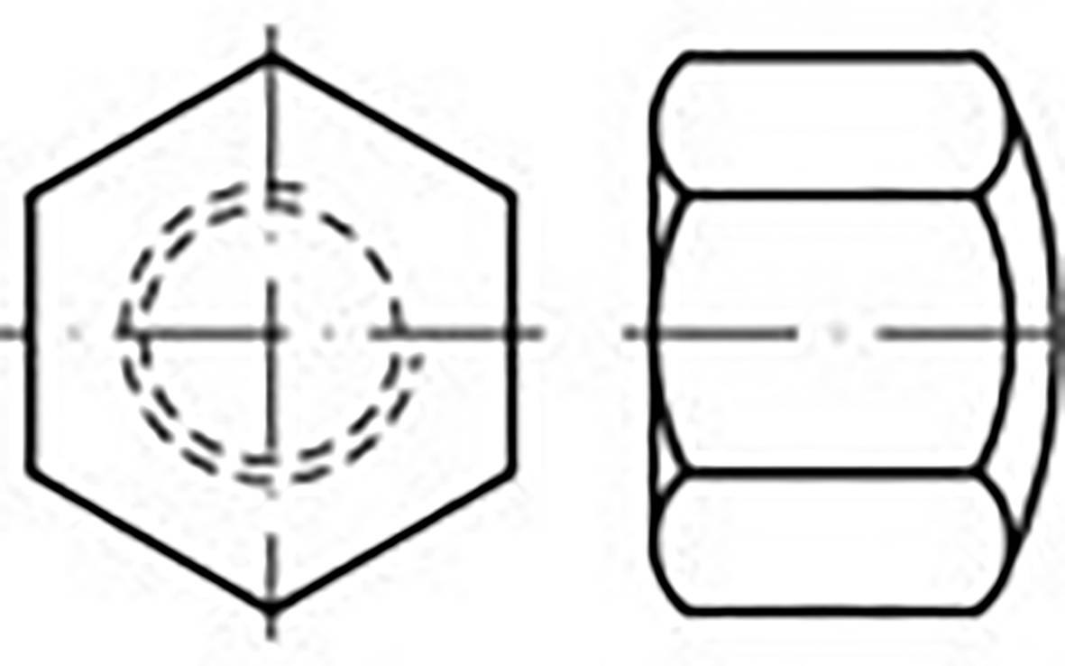 TOOLCRAFT TO-6857424 Écrou borgne hexagonal M8 DIN 917 acier inoxydable V2A A2 50 pc(s)