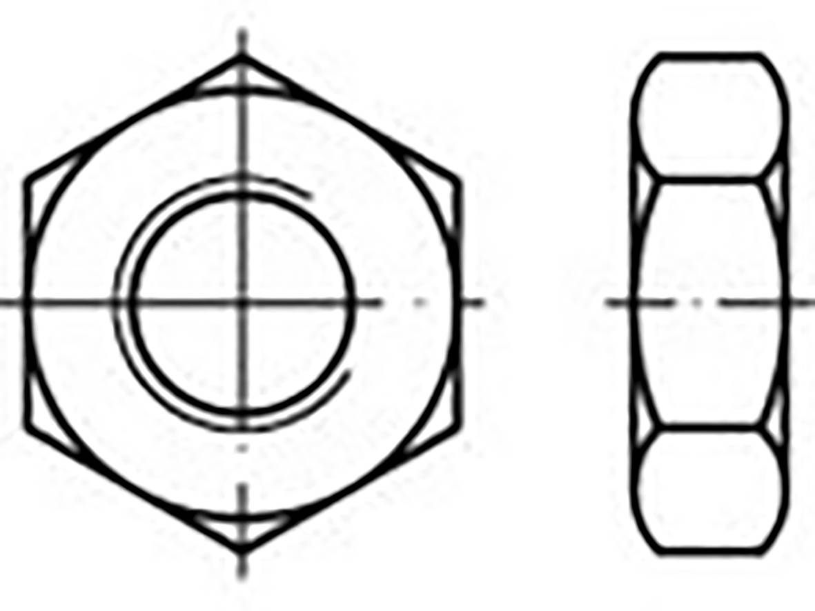 TOOLCRAFT TO-6861177 Écrou hexagonal M12 DIN 936 acier 100 pc(s)