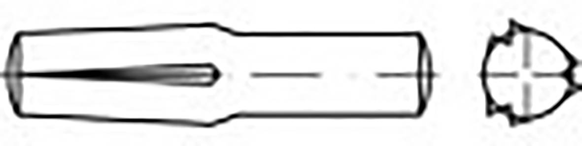 TOOLCRAFT TO-6865863 Goupille cannelée enfichable acier 100 pc(s)