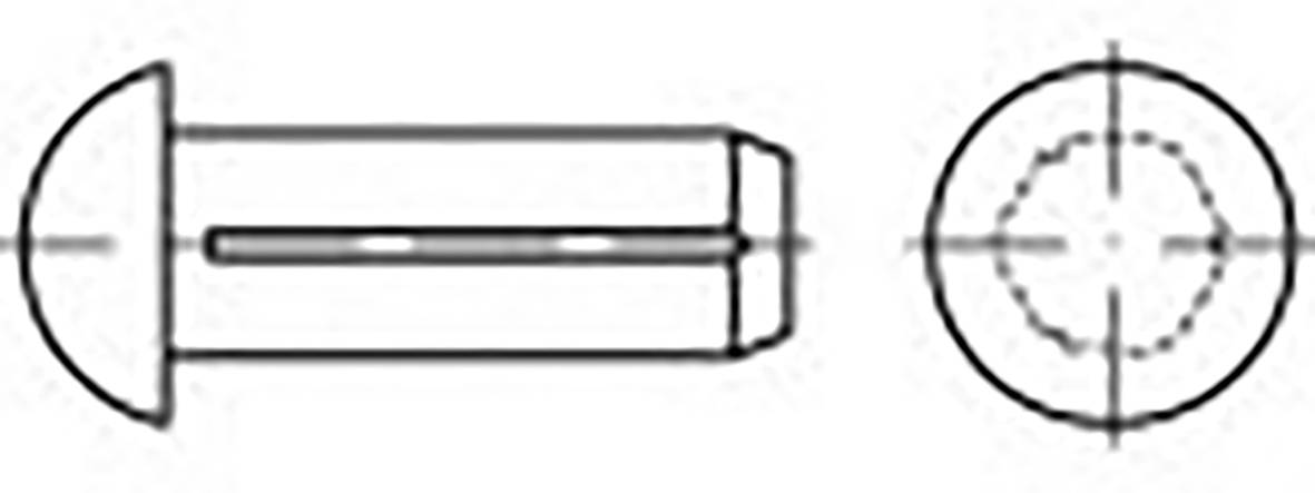 TOOLCRAFT TO-6865914 Clou cannelé à tête bombée acier 2000 pc(s)
