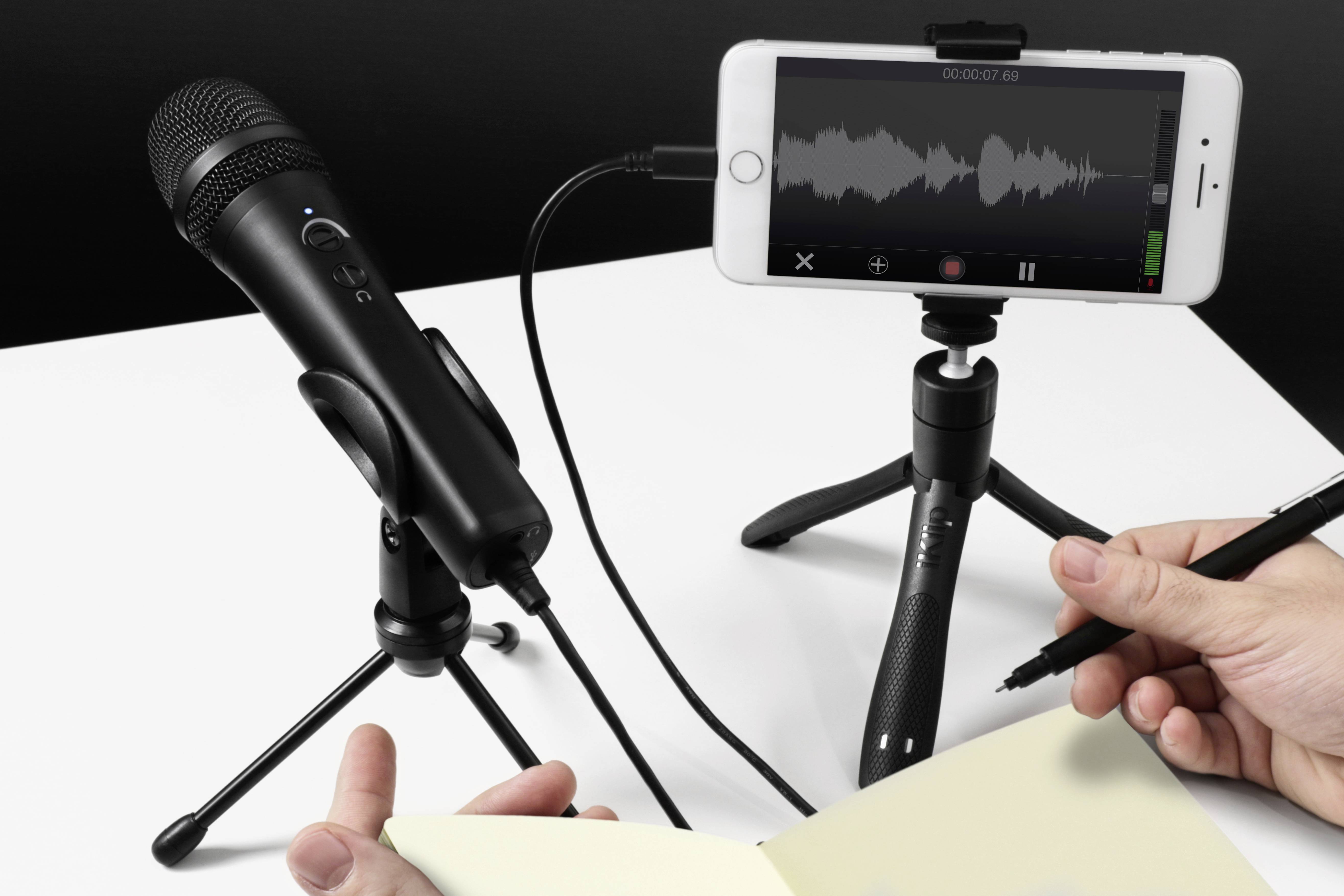 IK Multimedia iRig Video Creator HD Bundle Manuel Micro pour téléphone portable Type de transmission (détails):filaire avec pince