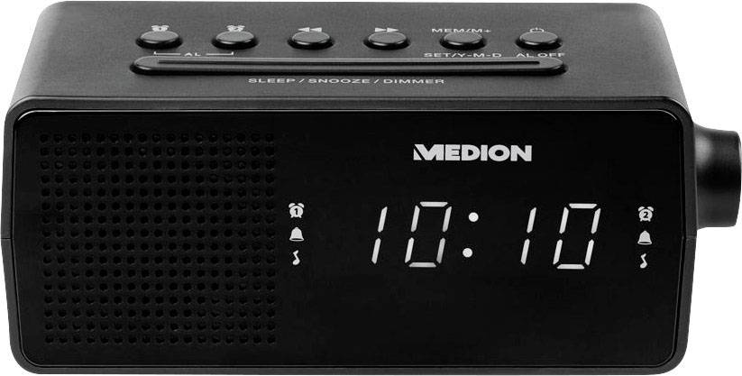 Medion E66407 Radio-réveil FM noir
