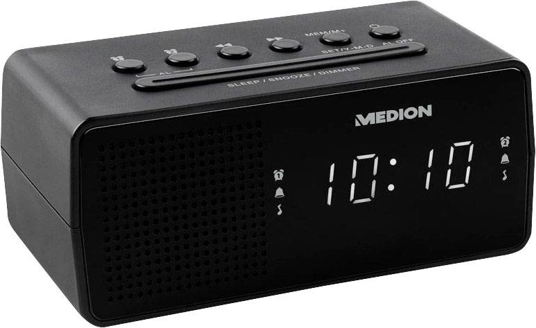 Medion E66407 Radio-réveil FM noir