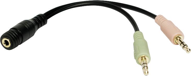 LogiLink CA0020 Jack audio Adaptateur [1x Jack femelle 3.5 mm - 2x Jack mâle 3.5 mm] noir
