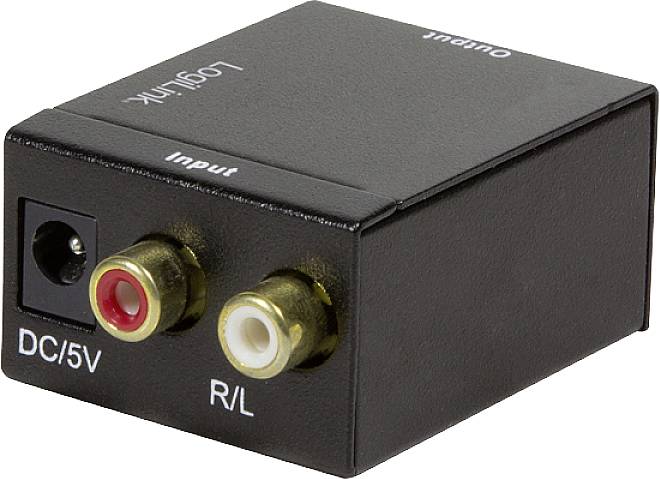 LogiLink CA0102 Toslink / Cinch-RCA audio Adaptateur noir