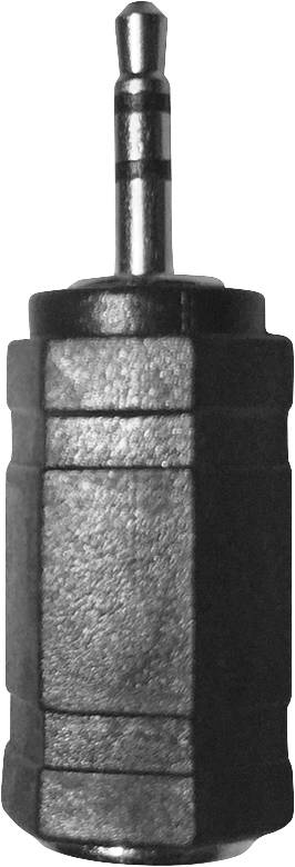 Une prise audio noire avec un connecteur jack stéréo métallique de 3,5 mm est identifiable.