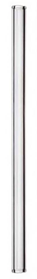 Une longue tige métallique étroite et cylindrique, à surface brillante, positionnée verticalement.