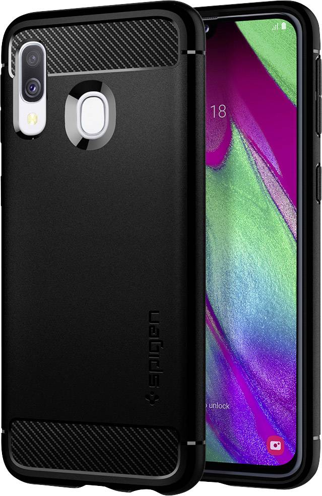 Spigen Rugged Armor Protection d'écran Samsung Galaxy A40 noir mat