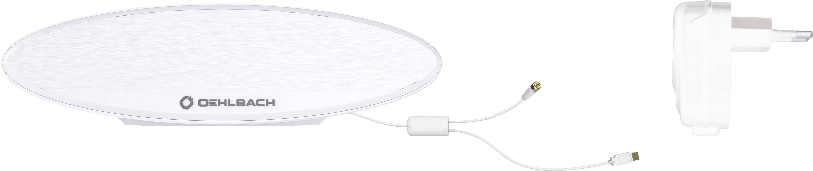 Oehlbach Scope Oval D1C17230 Antenne plate DVB-T/T2 active intérieure blanc