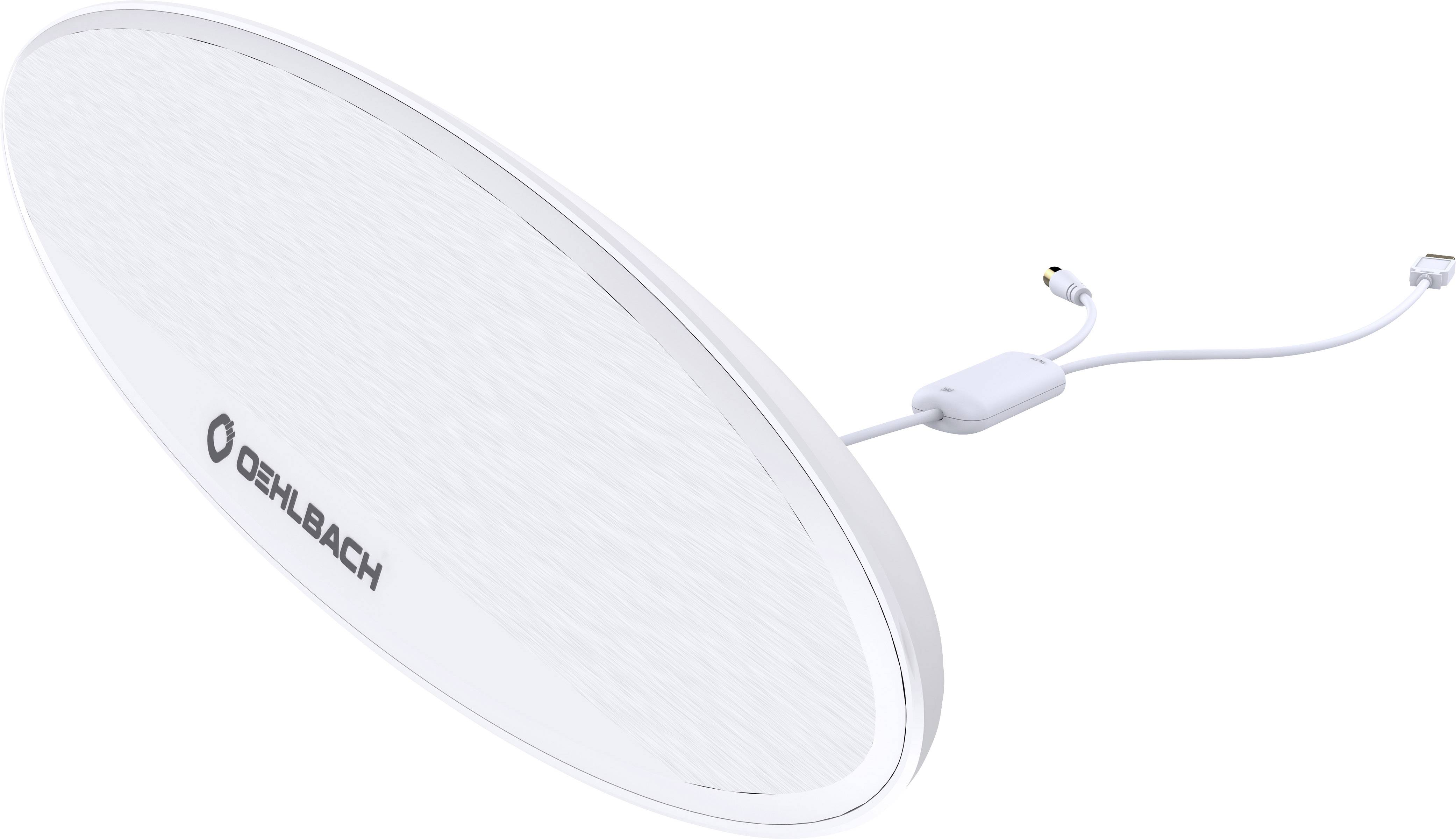 Oehlbach Scope Oval D1C17230 Antenne plate DVB-T/T2 active intérieure blanc
