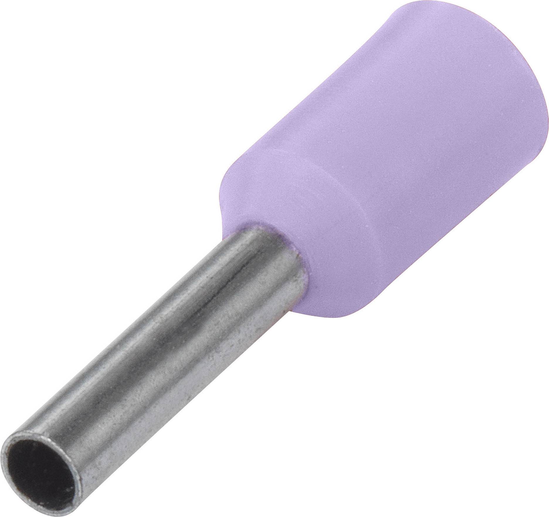 Un embout de câble violet avec un manchon métallique pour une connexion électrique sûre et fiable.