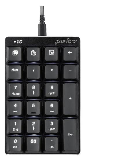 Perixx PERIPAD-303 B filaire Pavé numérique éclairé noir