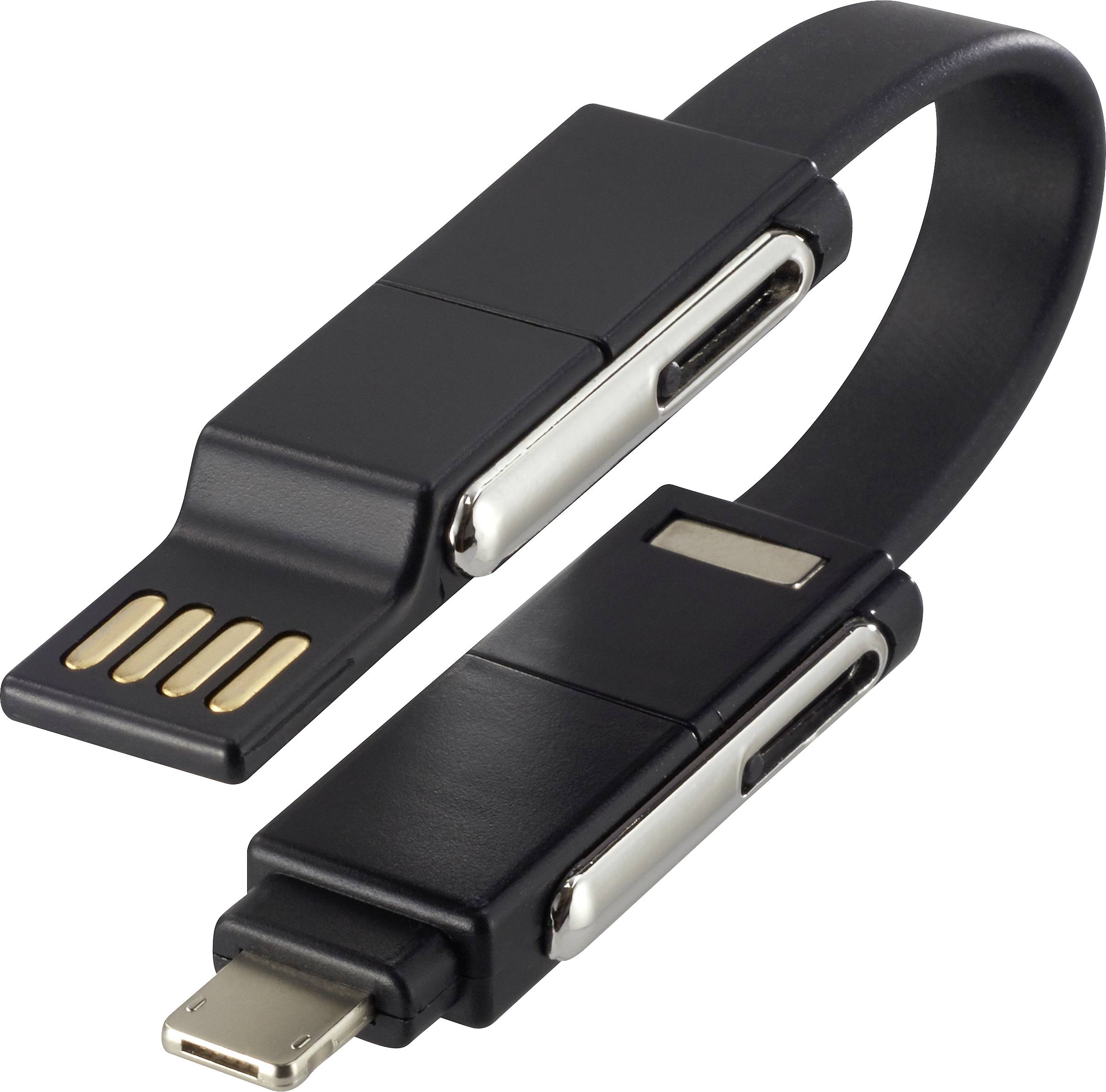 Câble USB au design flexible avec fermeture magnétique pour une connexion et un rangement faciles.