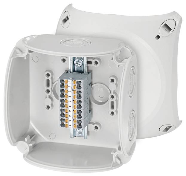 Hensel 62000293 Boîte de jonction sans halogène, plombable, résistant aux intempéries (L x l) 104 mm x 104 mm 1 pc(s)