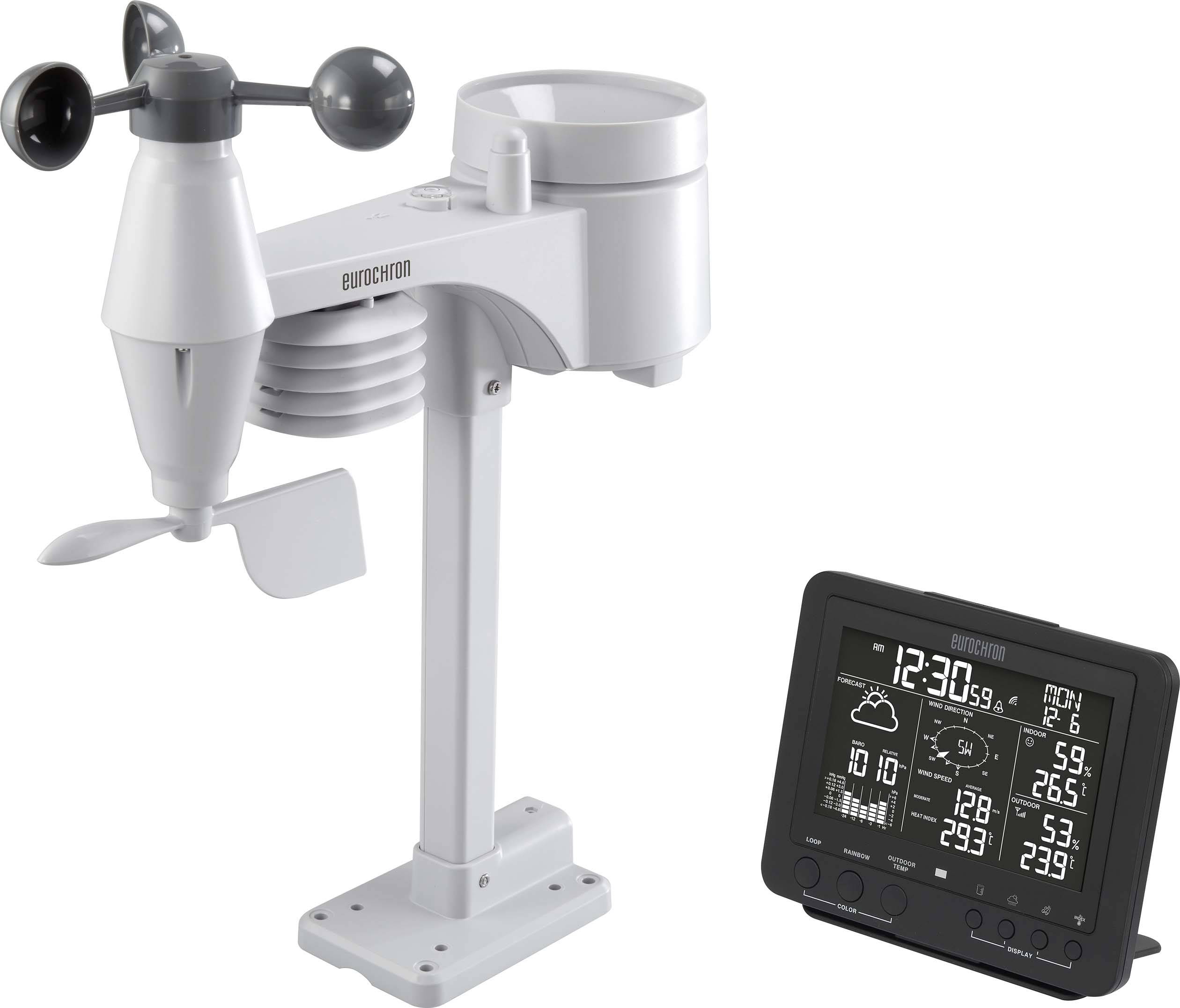 Station météo radiopilotée Eurochron RC Pro EC-4596440 Prévisions météorologiques 12 à 24 heures