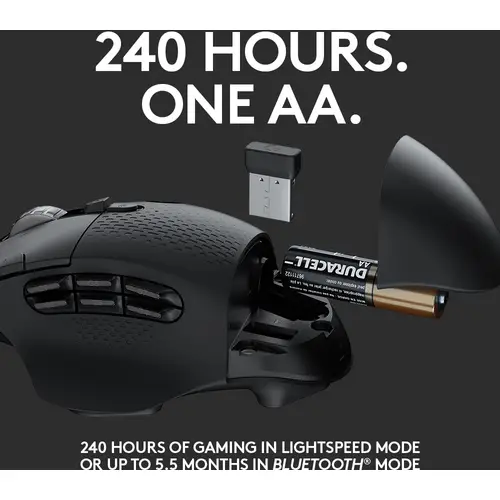 Logitech Gaming G604 Lightspeed Souris de gaming sans fil Bluetooth optique noir 15 Boutons 16000 dpi Logitech Gaming G604 Lightspeed Souris de gaming sans fil Bluetooth optique noir 15 Boutons 16000 dpi