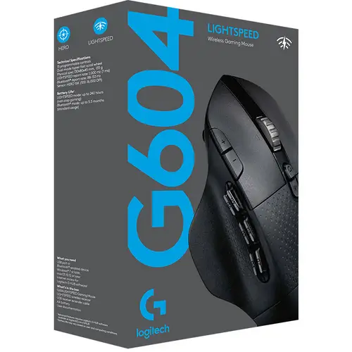 Logitech Gaming G604 Lightspeed Souris de gaming sans fil Bluetooth optique noir 15 Boutons 16000 dpi Logitech Gaming G604 Lightspeed Souris de gaming sans fil Bluetooth optique noir 15 Boutons 16000 dpi