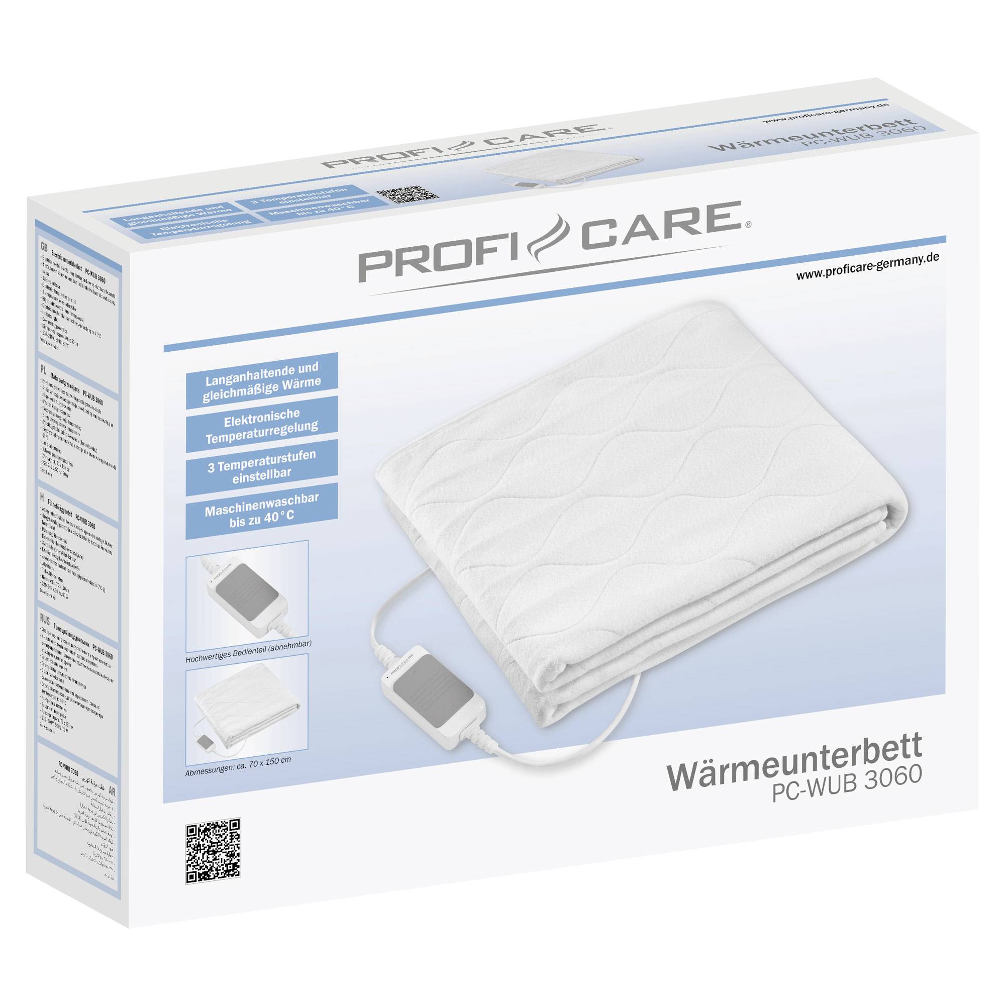 Profi-Care PC-WUB 3060 Surmatelas chauffant 60 W blanc