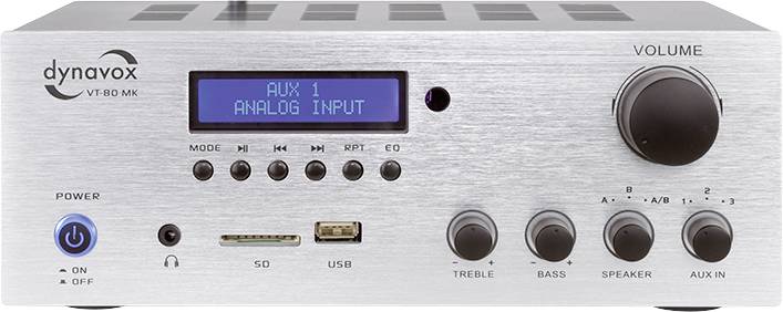 Dynavox VT-80 MK Amplificateur stéréo 2 x 75 W blanc USB