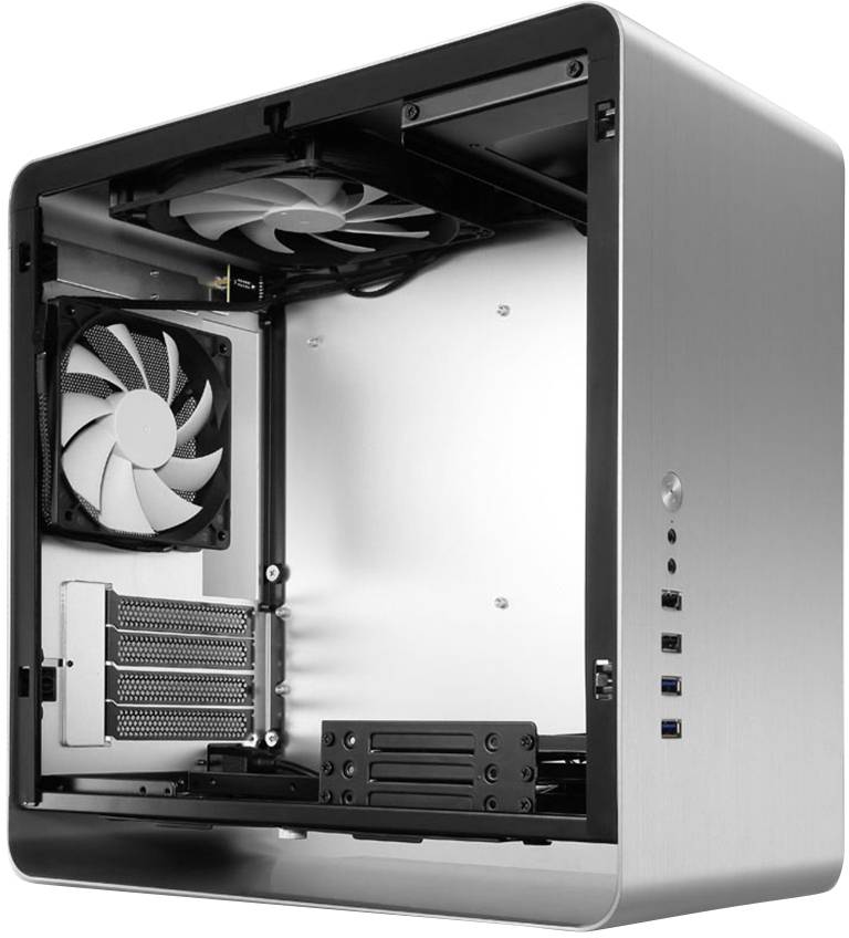 Micro-tour Jonsbo 01.UMX3SR.01 Boîtier PC, Boîtier gaming argent