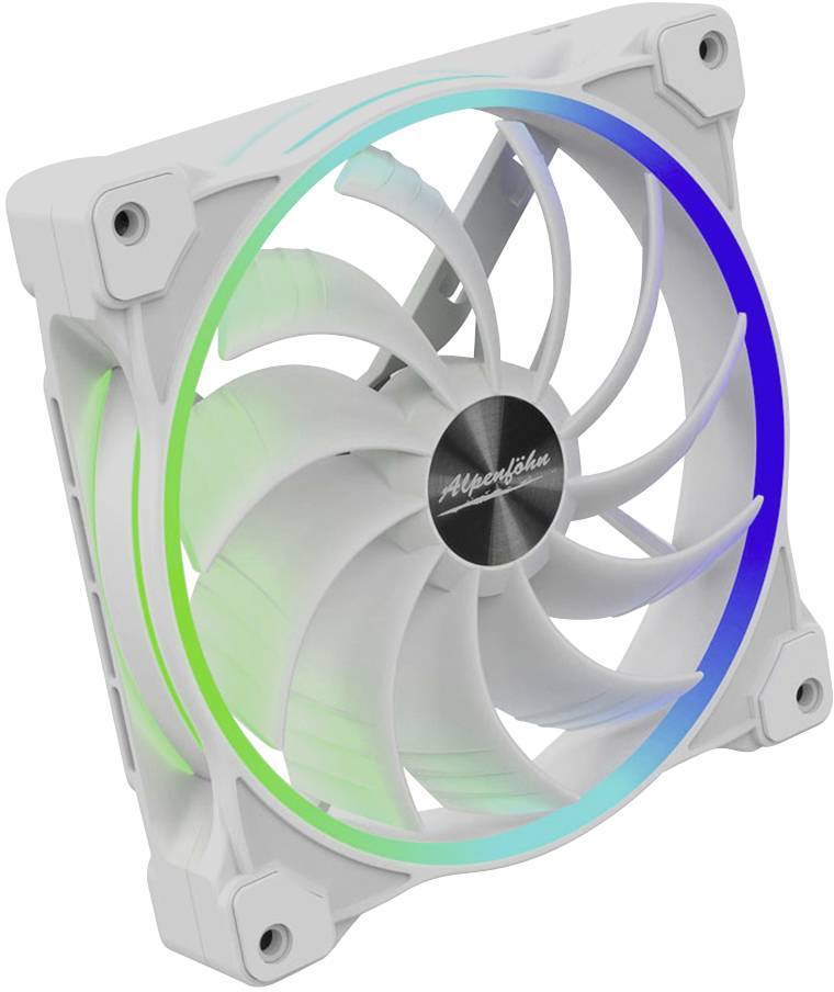 Alpenföhn 84000000172 Ventilateur pour PC blanc (l x H x P) 140 x 140 x 25 mm avec éclairage LED